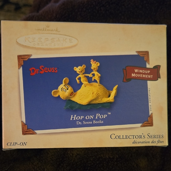 Dr Seuss Hop on Pop ClipOn Ornament Hallmark Keepsake CollectorSeries Windup NEW - Picture 1 of 8